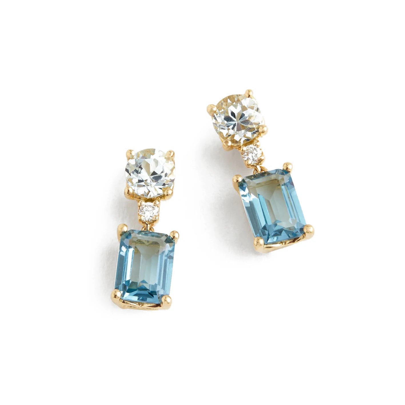 Gemnel Elegant Jewelry Double Drop Stud Earring with Cubic Zirconia