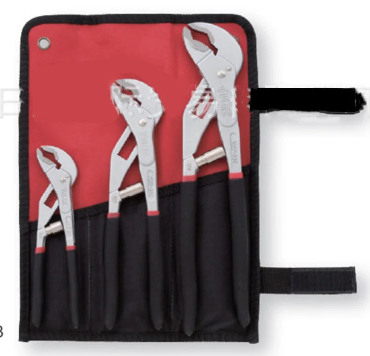 Water Pump Pliers Water Pipe Wrench Adjustable Multi-functional Water Pipe Clamp 3 in 1 Set