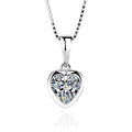 Charm Jewelry Fashion Shine Clear Big Zircon Pendant S925 Sterling Silver Necklace Pendant
