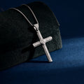 Wholesale Pendant Jewelry Rhodium Plated Cubic Zirconia Cross God Retro Pendant 925 Sterling Silver Fine Jewelry Pendant