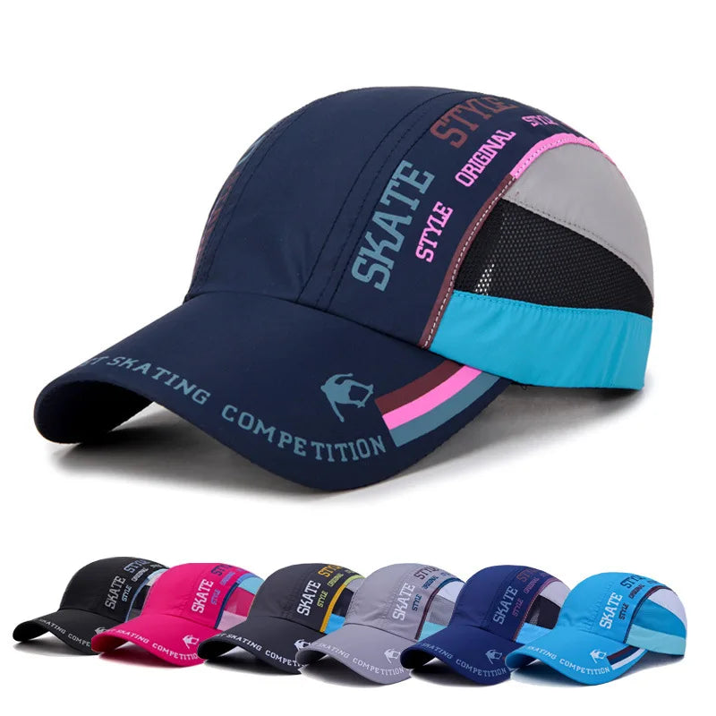 Outdoor Running Bike Sports Cap Men Breathable Mesh Neon Color Baseball Golf Cap