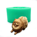 B-5054-2  Pet Dog Pomeranian Shih Tzu Chihuahua Resin Cake Silicone Plaster Soap Candle Mold Aromatherapy for 3D Mould