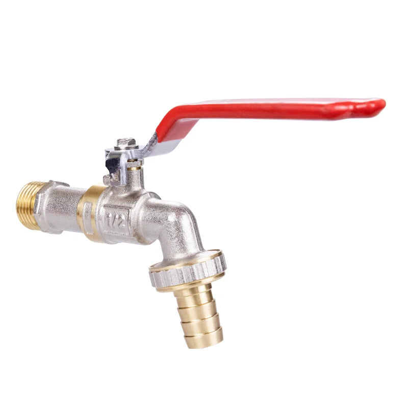 TMOK 1/2"*3/4" Outdoor Garden Valve Tap Brass Bib Cock BiBcock Water Tap With Hose Connector