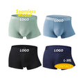 New Arrival Wholesale Modal Seamless Men's Boxer Briefs Sexy Striped Knitted Custom Trunks Digital Printing Men's Underwear