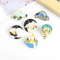 New Arrival Camping Adventure Plated Soft Enamel Lapel Pins Custom Natural Scenery Brooch Bag Pin