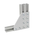 China Manufacturer 6433 Cnc Aluminum Rohs Oem Odm 10 Series  10 Hole 90 Degree Joining Plate for Aluminium Profile  10/15 Inches