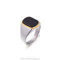 Men's/Women High Quality Gold Plated Stainless Steel Agate Ring Variety of Classic Vintage Style Colors Gemstone Bezel Setting