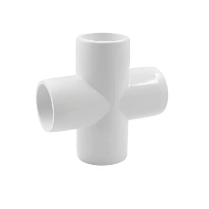 Cross Connection Head Accessories SCH40 Furniture-grade PVC Thickened Water Pipe Flat Four-way Union Fittings 3-Year Warranty