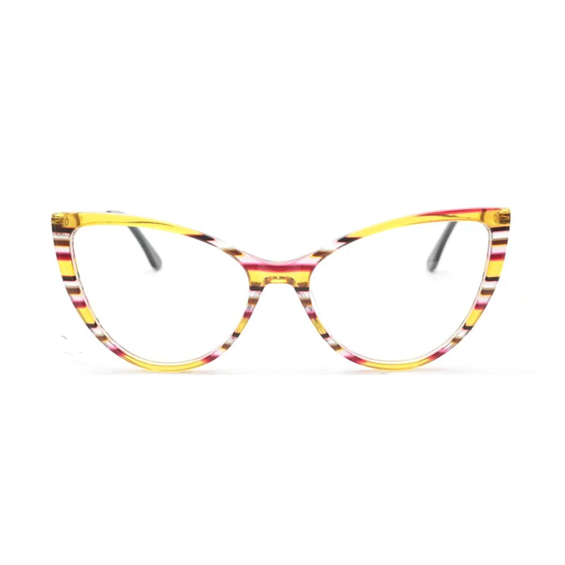 Luxury Fashion Acetate Cat Eye Glasses Frame Multicolor Optional Ladies Spectacles Anti Blue Light Eyewear Frame for Women