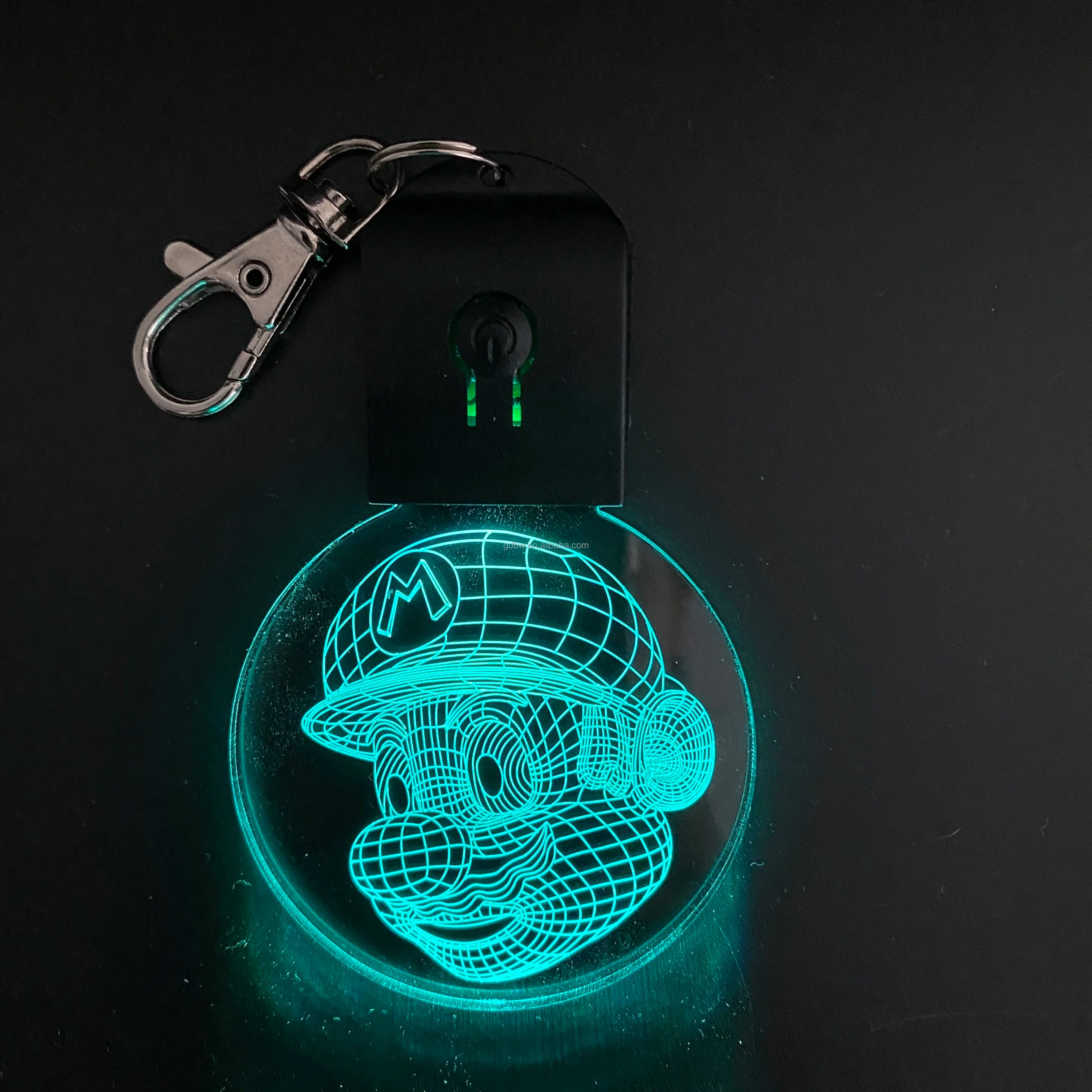 Rechargeable Led Keychain Part for Acrylic Plate 3d Night Light Gift and Customized Gift Lamp Promotion Items