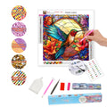 DIY Diamond Painting Hummingbird and Flower Diamond Dot Painting 5d Resin Diamond Painting Square Kit