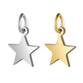 Waterproof 18K Gold Stainless Steel Laser Engraving Blanks Fashion High Polished Tiny Blank Plain Star Pendant for Customized MegaBDM