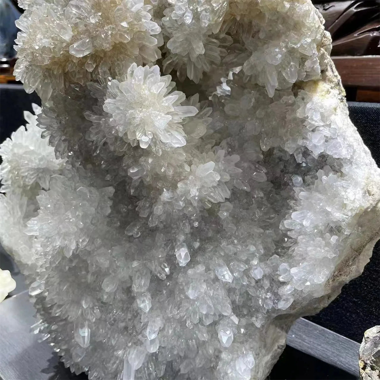 Natural White Herkimer Diamond Chrysanthemum Cluster of Specimen Big Size Crystal Cluster for Sale