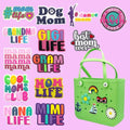 Tote Beach Letters Numbers Charms Pvc Large Big Size Lips Cool Mom Club Nana Life Rubber Custom Beach Bag Charms