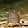 Alcohol Burner Spirit Titanium Outdoor Camp Stove W/Cooktop Titanium Stove for Backpacking Hiking Chinese Products