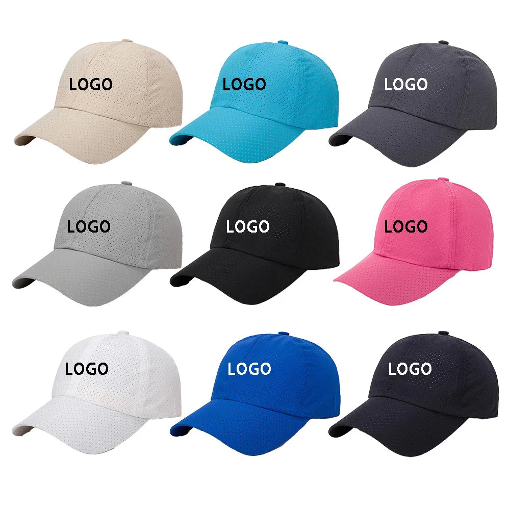170gsm 100% Polyester Breathable Quick Dry Mesh Baseball Cap Factory Wholesale 100% Polyester Hat
