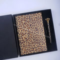 New Arrival Custom Creative Gift Set UV Printing Leopard Print Design Diamond Pen A5 Coil Notebook Ladies Promotional Gifts Gift
