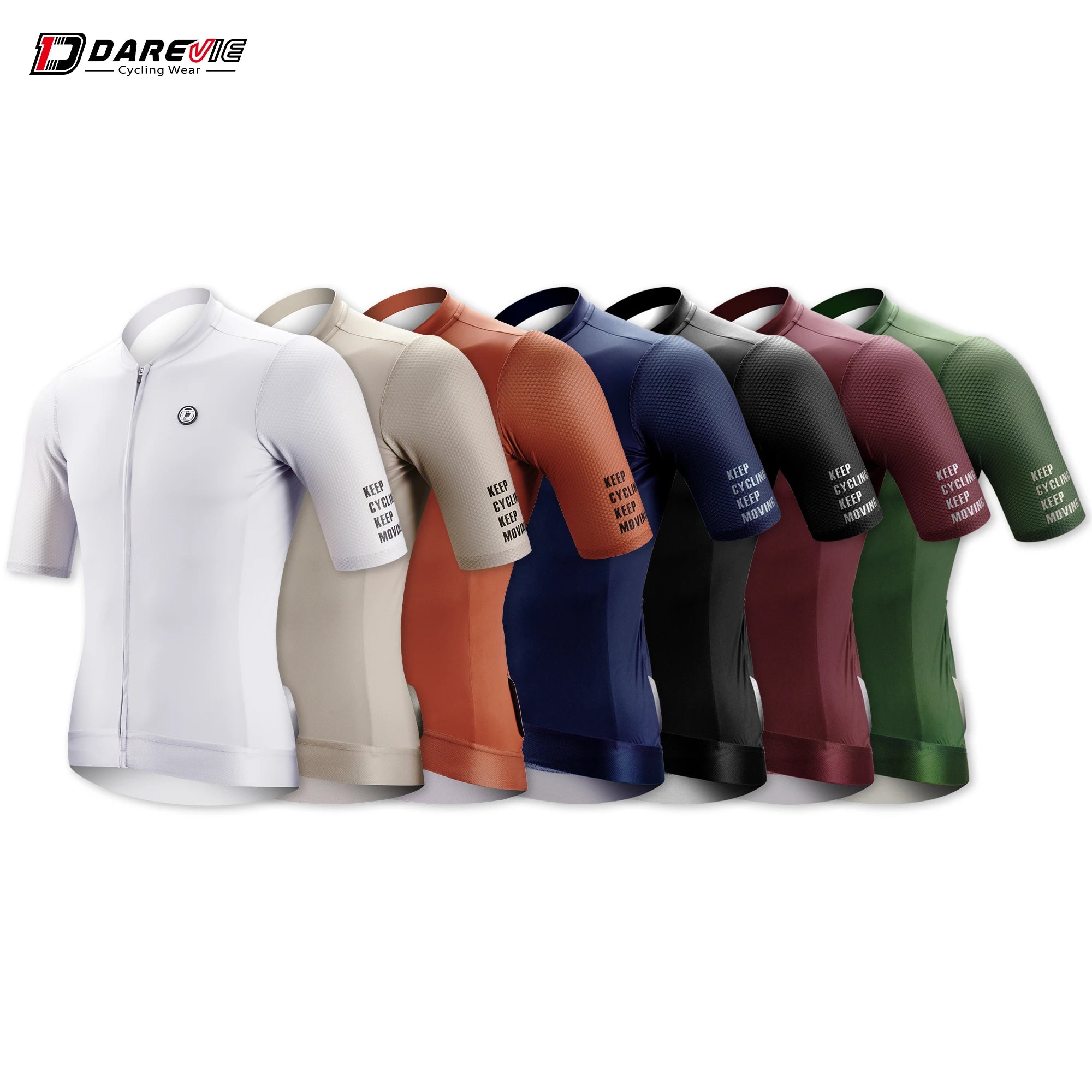 Darevie OEM Breathable Material 10 Color Personalized Custom Design Short Sleeve Bike Jersey Cycling Clothing