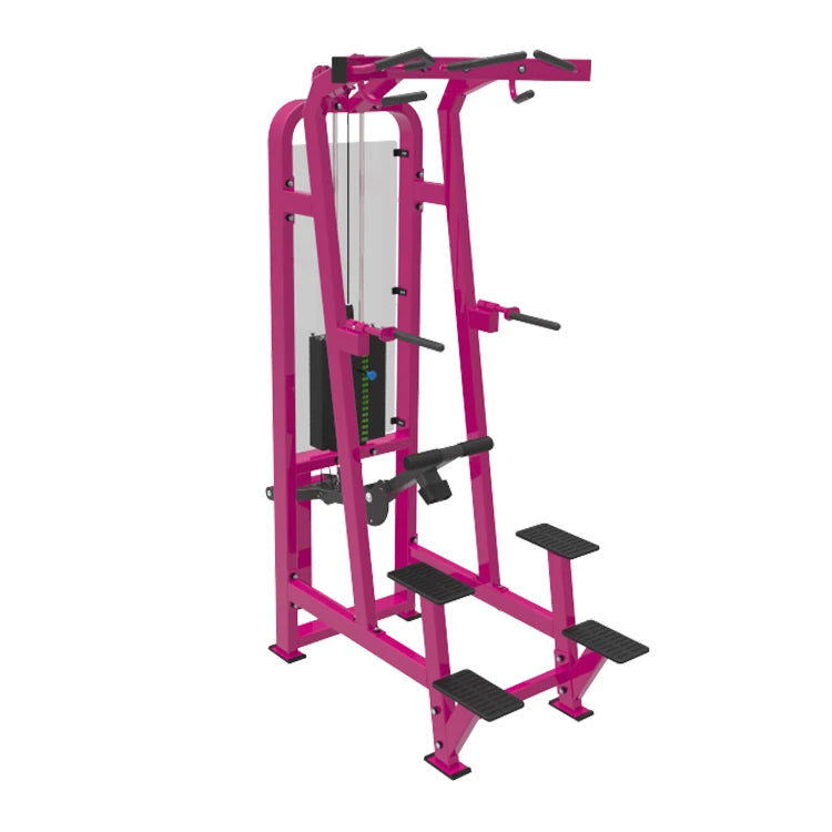 Commercial Pin Loaded Selection Dip/Chin Assisted Chin Pull up Machine for Body Building Assist Dip Chin