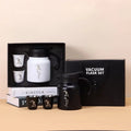 New Large Capacity Arab Design Stainless Steel Insulated Kettle and Ceramic Cup Set Three Piece Europe Style with Gift Box