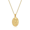 Milskye Personality Fashion Fine Jewelry for Women 925 Silver 18k Gold Carved Necklace