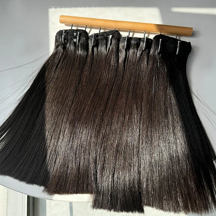 Top Selling Raw Cambodian Hair Bundles Straight Single Drown Extension 100% Raw Hair Bundles
