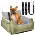 Waterproof Dog Car Seat for Small Dog Puppy Pet Booster Seats Fully Detachable and Washable Dog Bed Clip-On Safety Leash