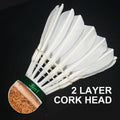 3in1 D45 Badminton Shuttlecock Goose Feather & PU Cork for Professional Sports Training