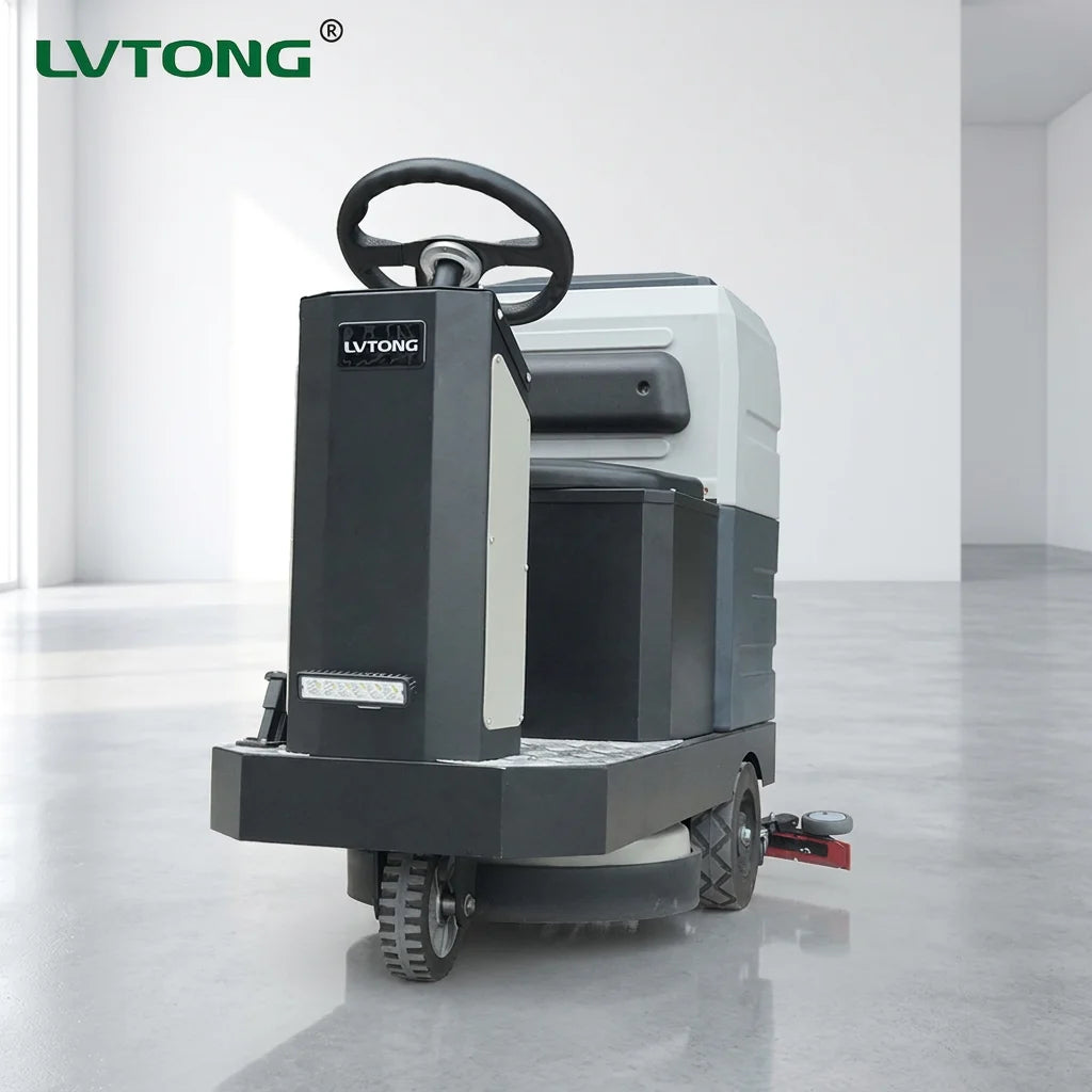 Ride on Pressure Washer Surface Cleaning Machine Cordless Electric Industrial Sweeper