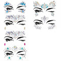 Factory Direct Safe Temporary Tattoo Sticker Crystal Face Gem Set for Parties