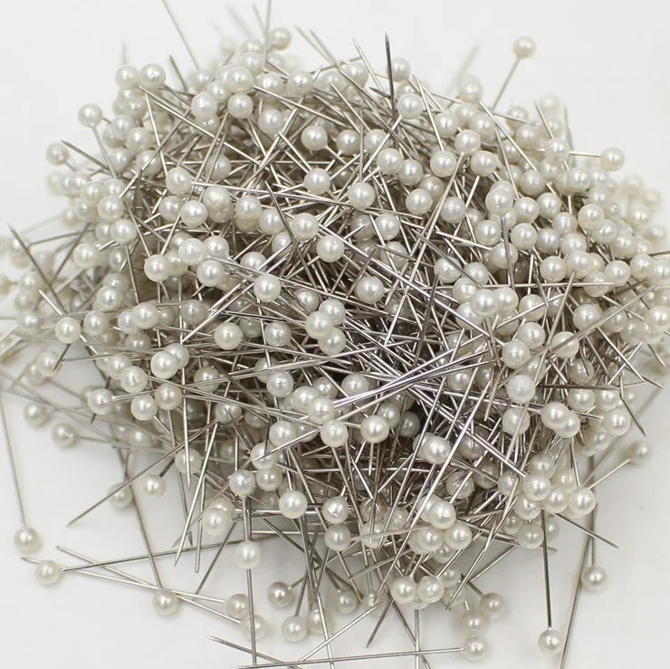White Round Ball Fixed Head Simple Durable Eco-Friendly Sewing Pins Dressmaker Pin for Hand Sewing