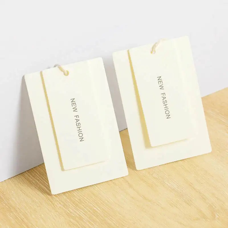 Custom Luxury Brand Fashion Hang Tags - Premium Hot Stamping Paper Labels for Garments and Shoes