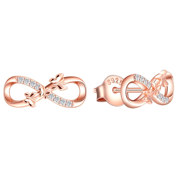 Premium Quality Hollow Infinity Butterfly Heart Combination 925 Silver Earring Summer Earrings 2025