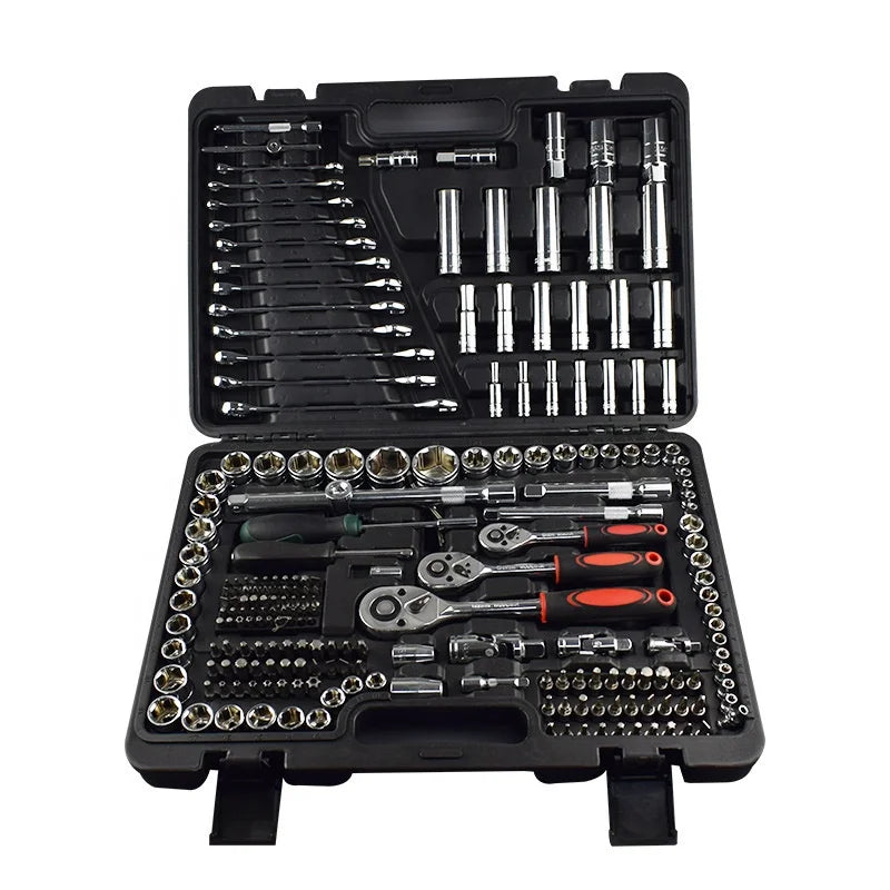 216pcs 24 Teeth Ratchet Wrench Socket Automotive Tool Set Customizable OEM Car Repair Tool Box for Vehicle Maintenance