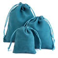 7x9cm Custom Logo Short Plush Cotton Velvet Jewelry Bag Gift Packaging Drawstring Pouch