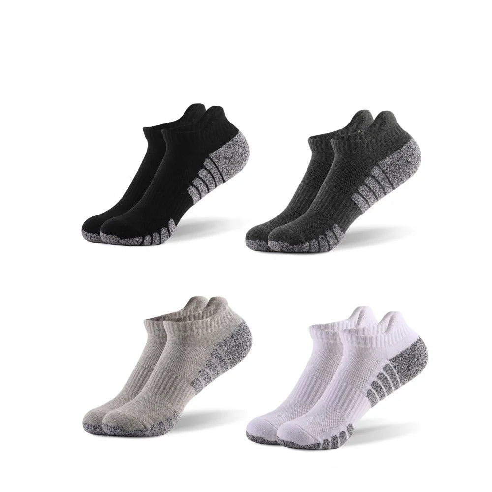 Wholesale Cotton Breathable Men Thick Athletic Sports Running Compression Ankle Padded Terry Socks