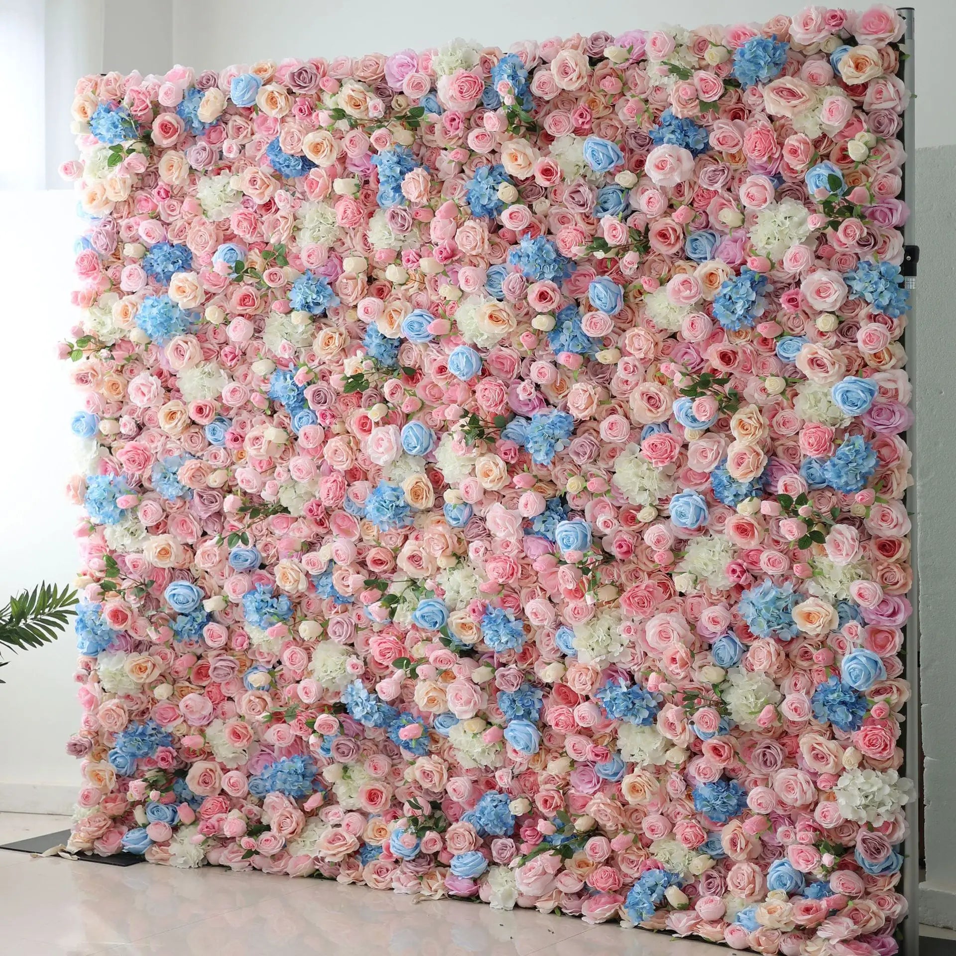 New Design Artificial Flowers Wall Panel Wedding  Backdrop Hydrangea Flower Wall Artificial Flower Wall for Wedding Decoration