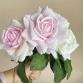 A-1654 Wholesale Bulk Single Artificial Red Rose Flower Fake Silk pink White Real Touch Roses for Wedding Centerpieces Decor