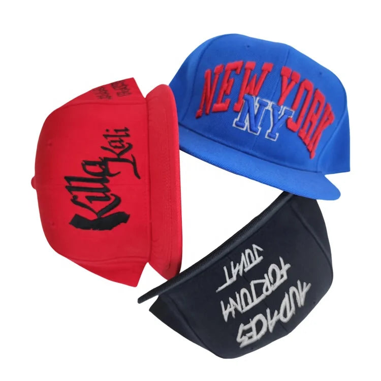 Assorted Character Image Poplin 6-Panel 100% Acrylic Breathable & Waterproof Ripped Unisex Snapback Sports Cap