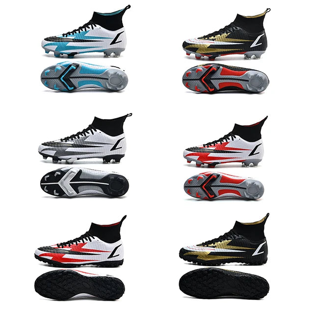 Hot Custom Men Football Shoes Women Soft Bottom Men Socks Non-Slip Training Soccer Shoes