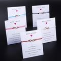 Factory Handmade Friendship Infinity Sign Charm Bracelet Adjustable Closure Best Friends Wedding Gift Ladies Bracelet
