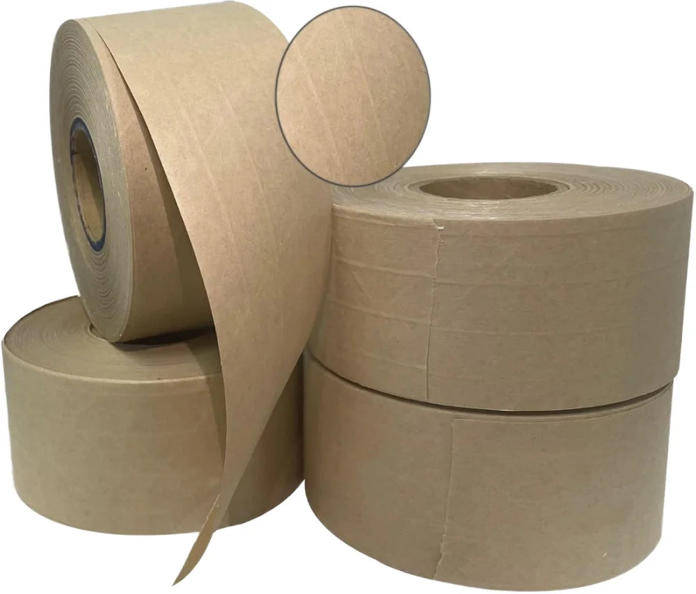 High Quality Acrylic Adhesive Waterproof Single Sided Self Adhesive Kraft Paper Tape Strong Biodegradable Masking Packing Tape MegaBDM