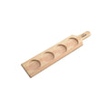 Handmade Wooden Beer Glass Holder Pine Wood Material 4 Shot Beer Flight Paddle