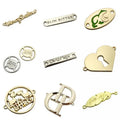 Hollowed Out Customized Branded logo Tags Accessories Metal Plates for Bag