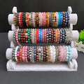 Factory Sale Round Natural Stone Beads Stretch Bracelet for Man Woman Selenite Multi Colored Gem Stone Bead Bracelets
