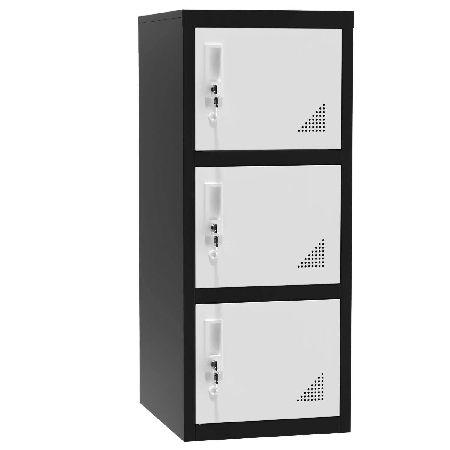 Single 3 Door Three Tier Section Changing Room Knock Down Steel Locker