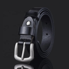 Factory Custom Black Thin Children Formal Cowhide Leather Kids School Boy Waist Belt