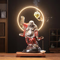 2024 Custom Wholesale Fragrance Wax Melt Warmer Perfume Incense Cone Ceramic Buddha Statue Incense Burner for Home Decor