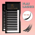 Wholesale Price Synthetic Soft Fluffy Ellipse Flat Lash Extension Split Tip 0.10 0.15 0.20mm Flat Ellipse Eyelash Extensions