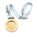 LLANGANUCO MOUNTAIN TRAIL Finisher Medal Handcrafted Solid Wood Double-Sided Engraved with Custom Ribbon Perfect Hiking Souvenir